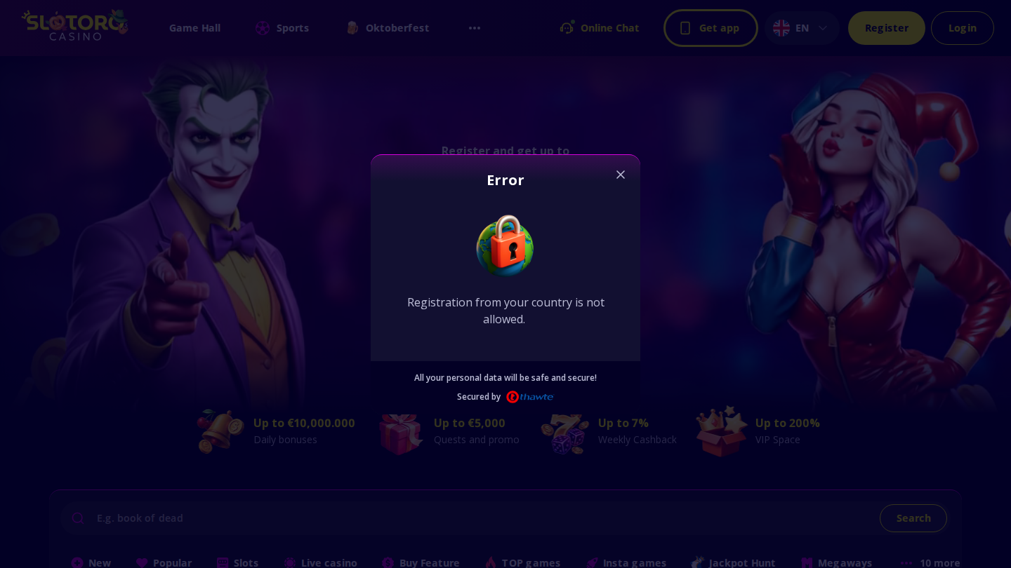 Kā reģistrēties Slotoro Casino?